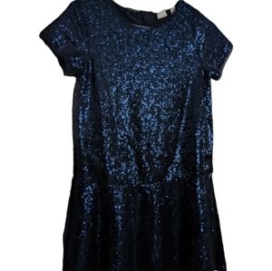 Gap Blue Sequin Dress Size 10